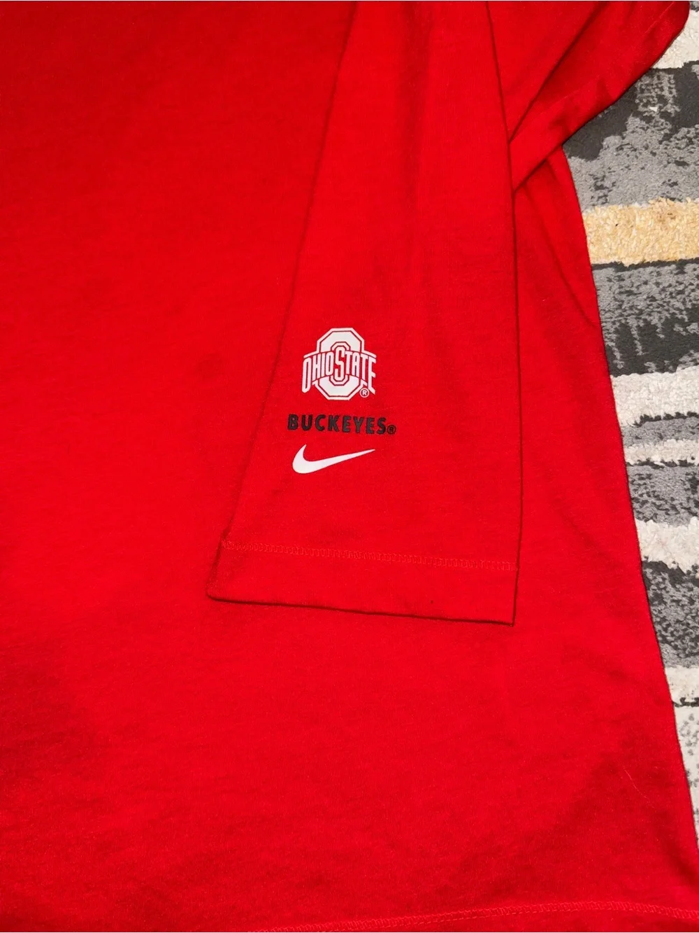 Nike Ohio State Buckeyes NCAA Football Red Dri Fit Hoodie Sweatshirt Mens 3XL